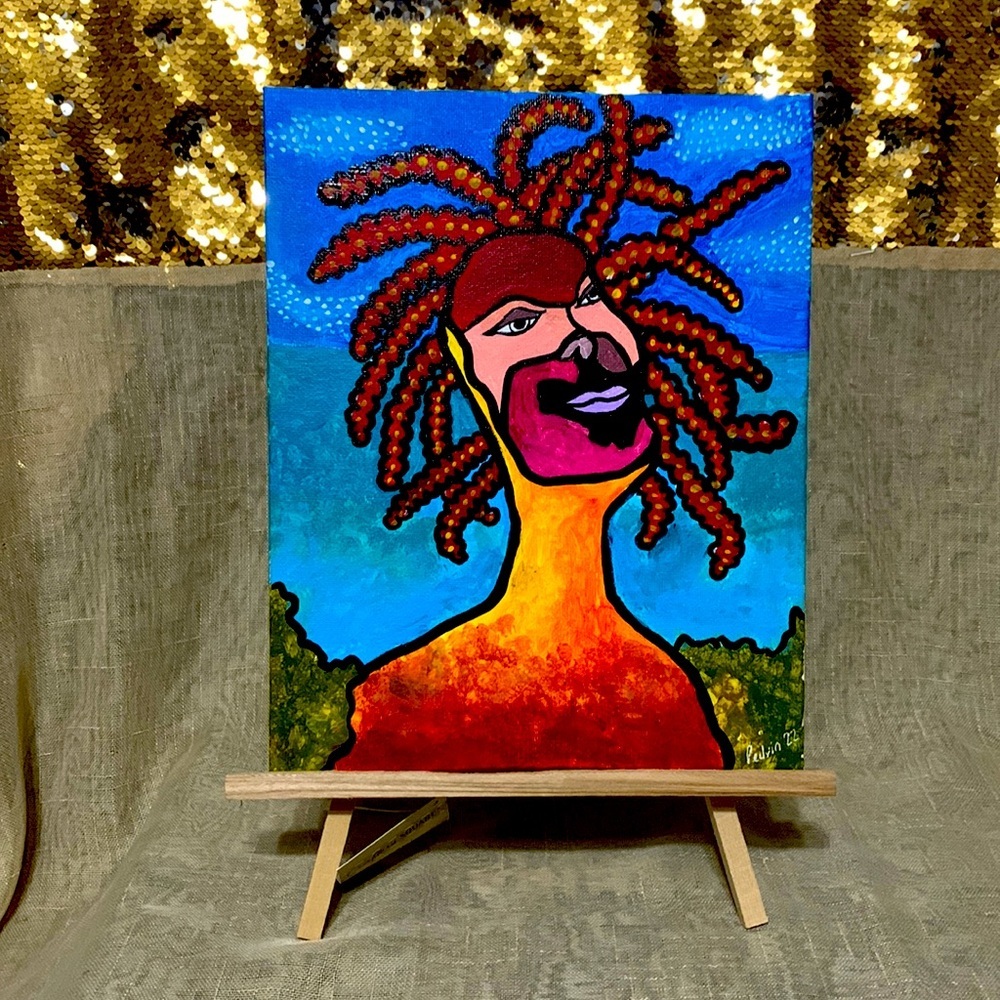 Original Abstract Miniature Painting